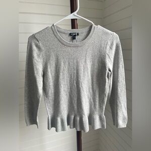 Express Heather Gray Knit Top